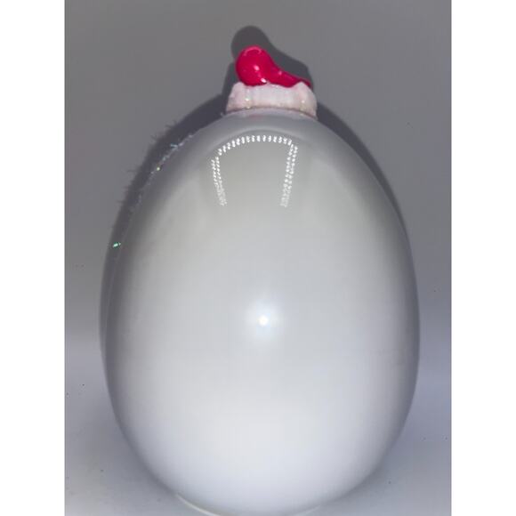 Vintage Ceramic Diorama Egg Pink Rhinestone Bunny Deb O. Original Designs OOAK - Picture 12 of 16